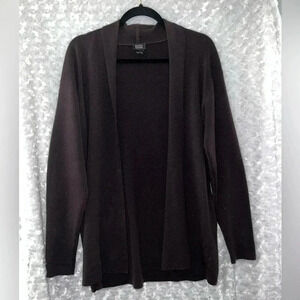 Eileen Fisher Taupe 100% Wool Twin Set Cardigan Sweater Size Medium